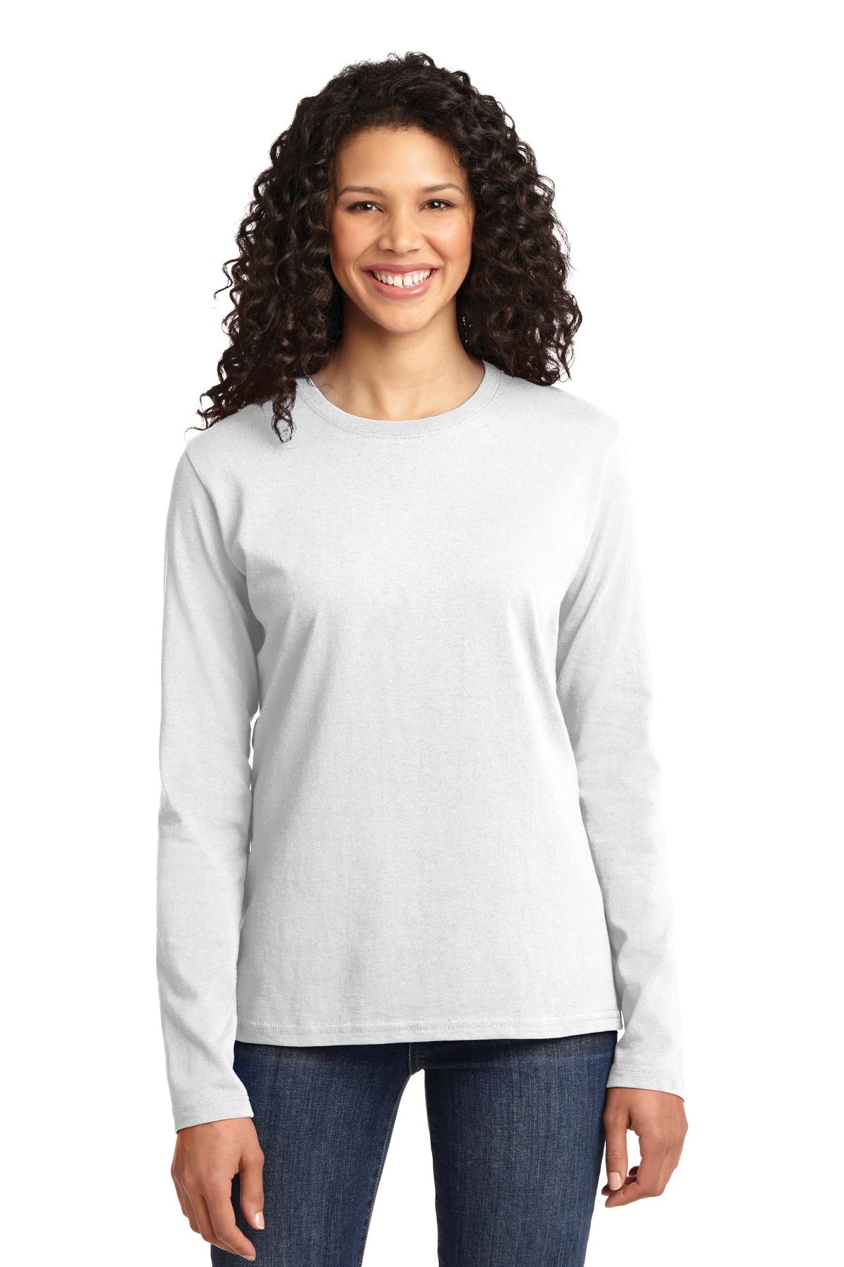 Port & Company Ladies Long Sleeve Core Cotton Tee. LPC54LS