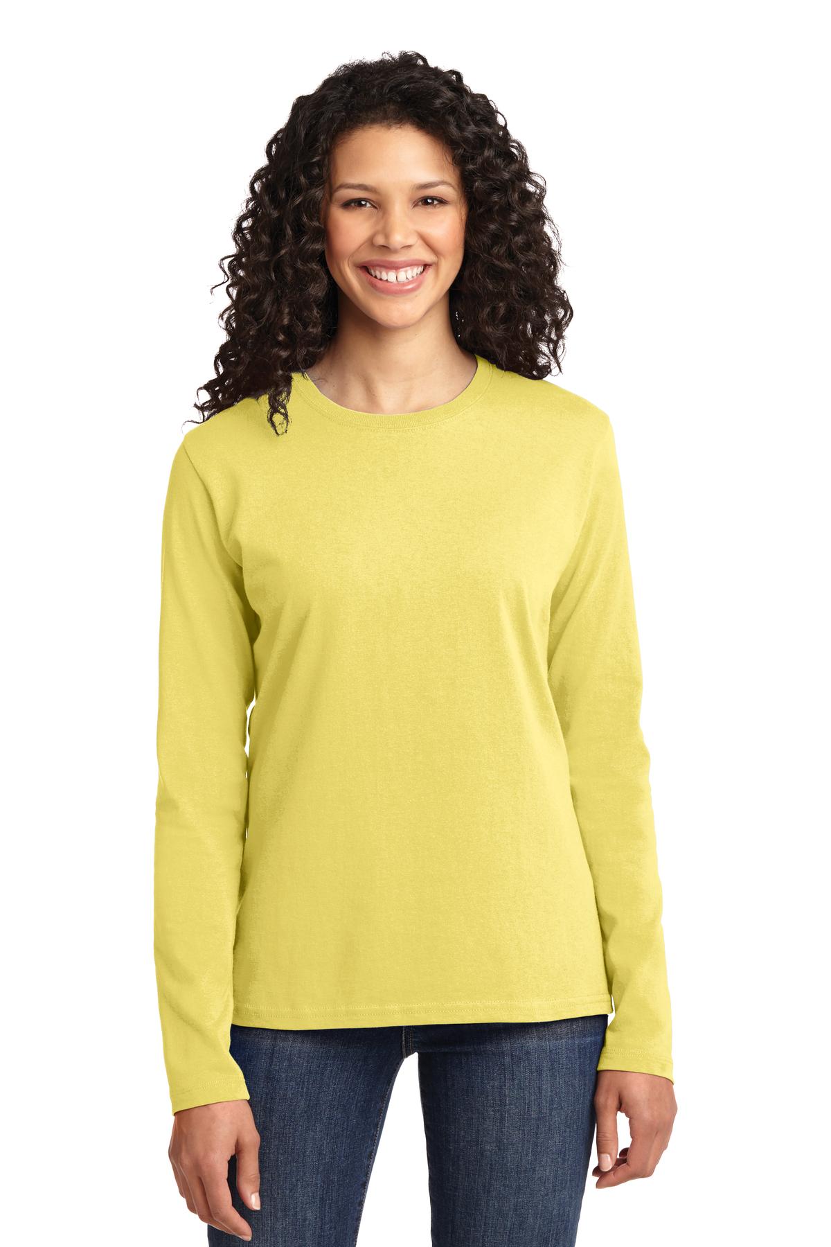 Port & Company Ladies Long Sleeve Core Cotton Tee. LPC54LS