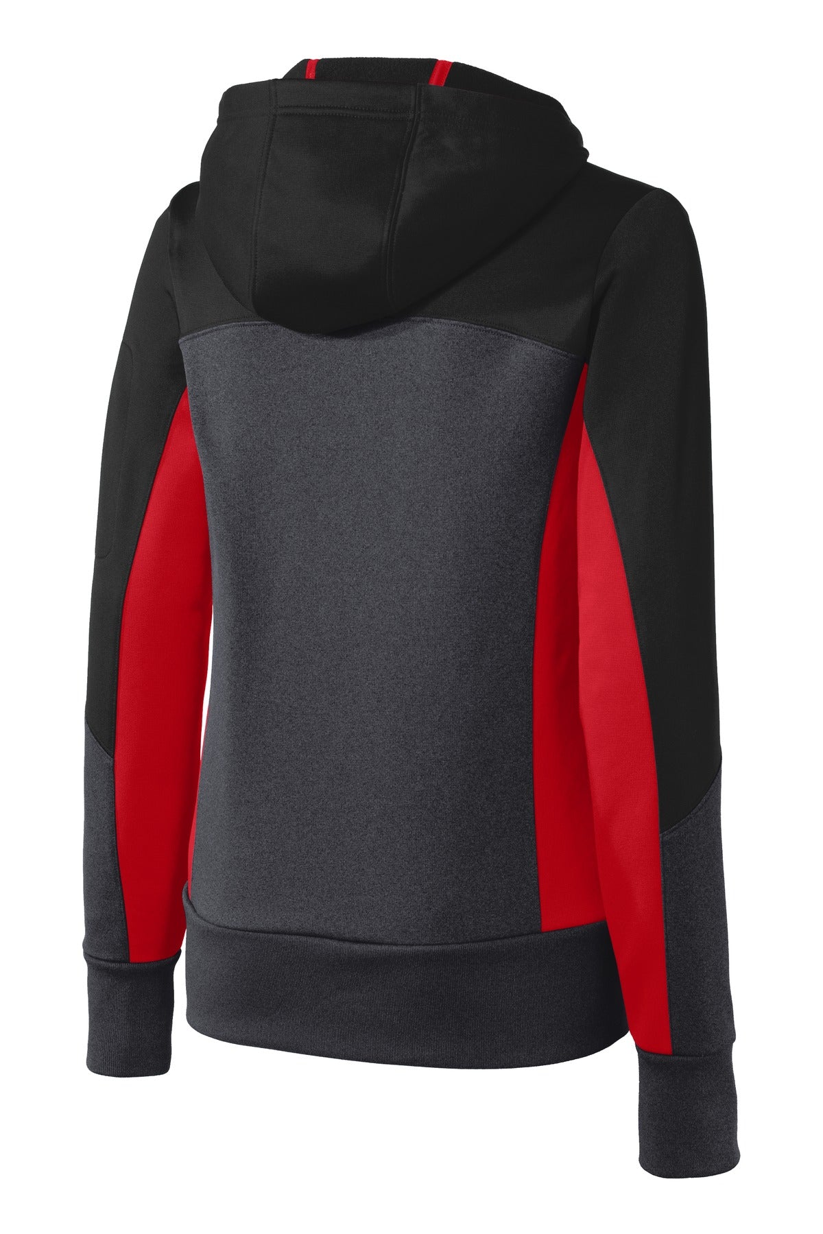 Sport-Tek Ladies Tech Fleece Colorblock Full-Zip Hooded Jacket. LST245