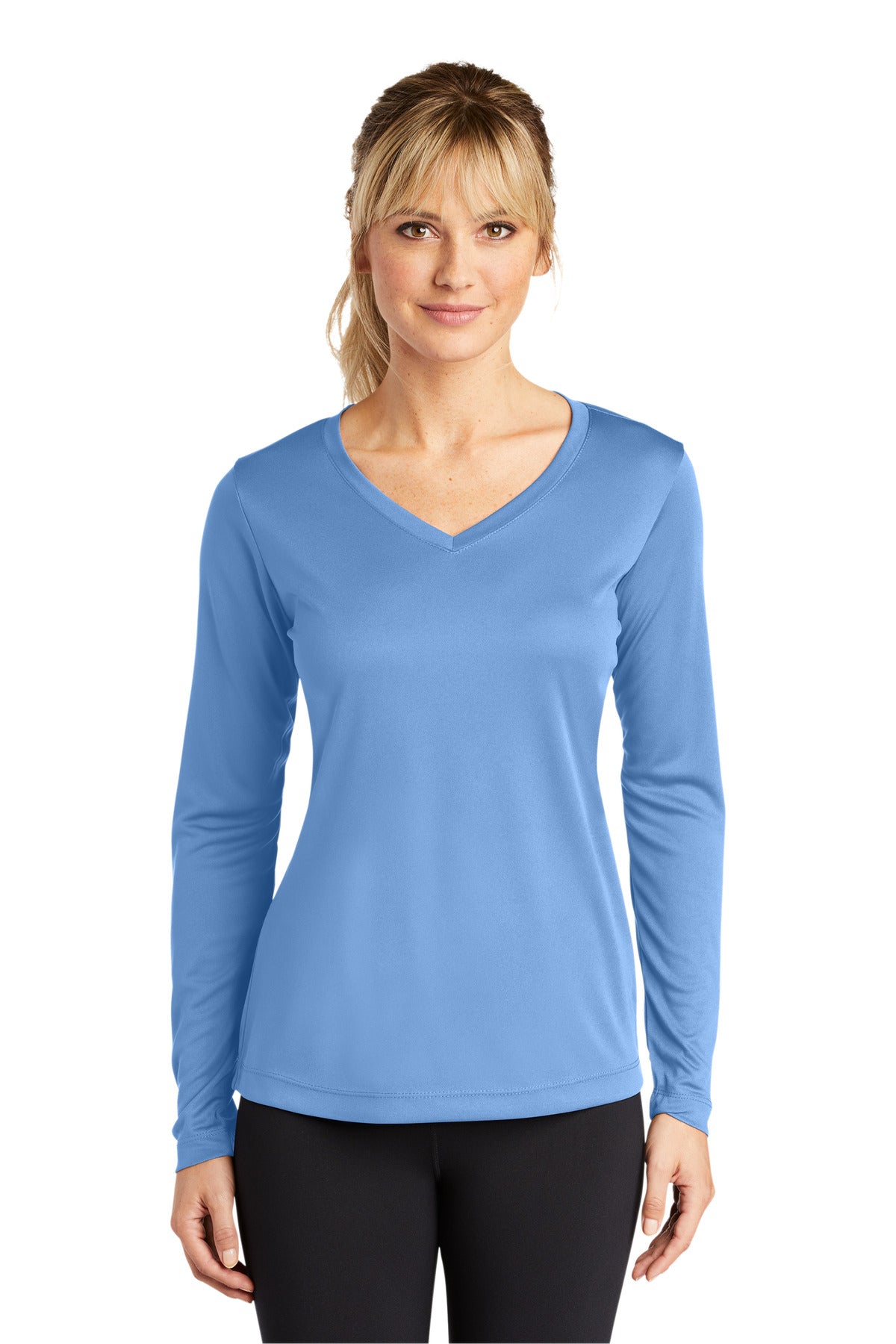 Sport-Tek Ladies Long Sleeve PosiCharge Competitor™ V-Neck Tee. LST353LS