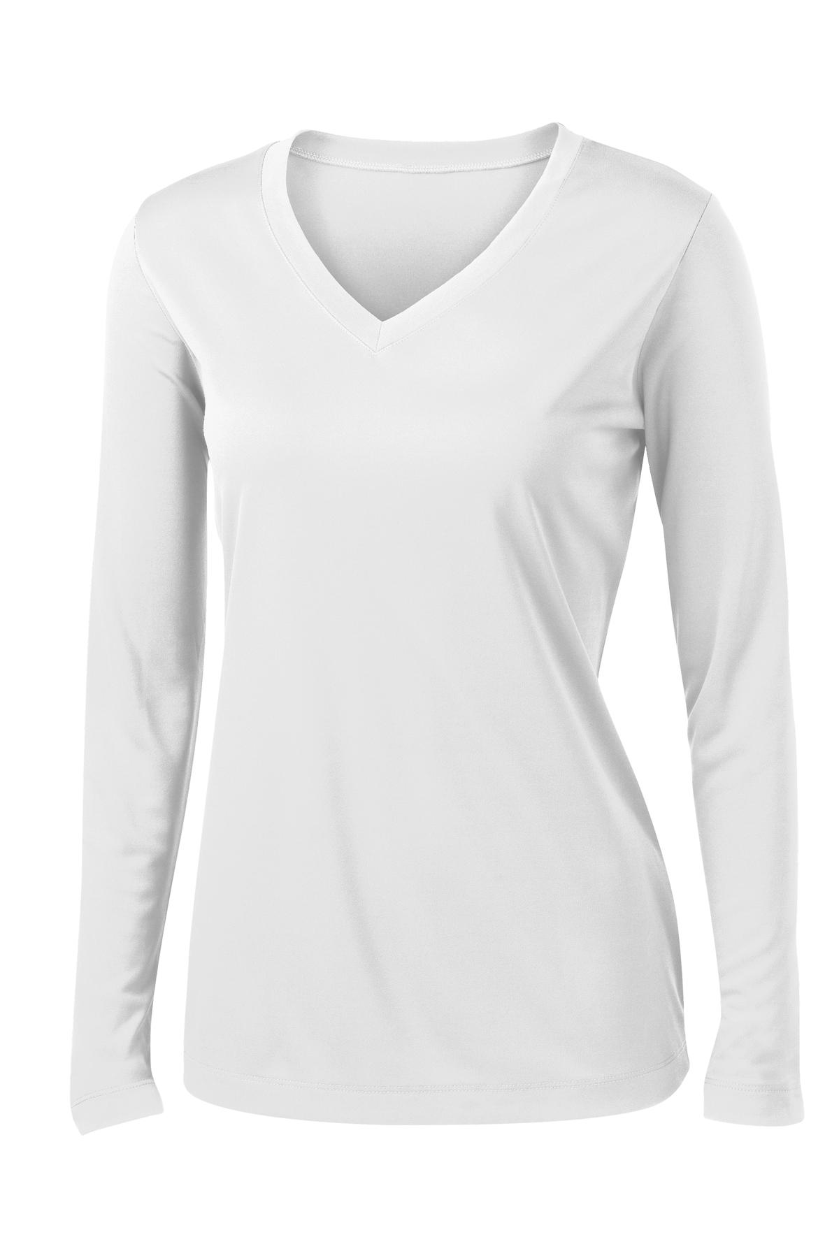 Sport-Tek Ladies Long Sleeve PosiCharge Competitor™ V-Neck Tee. LST353LS
