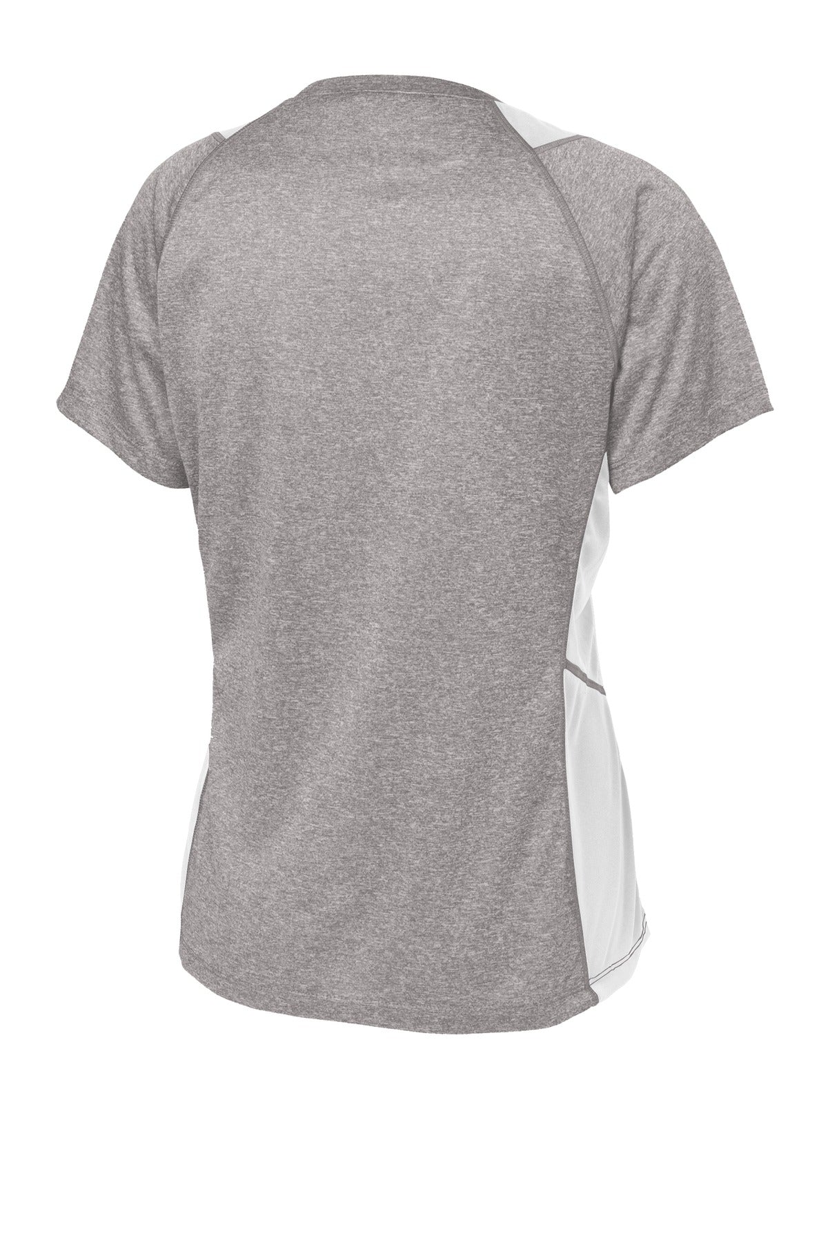 Sport-Tek Ladies Heather Colorblock Contender™ V-Neck Tee. LST361