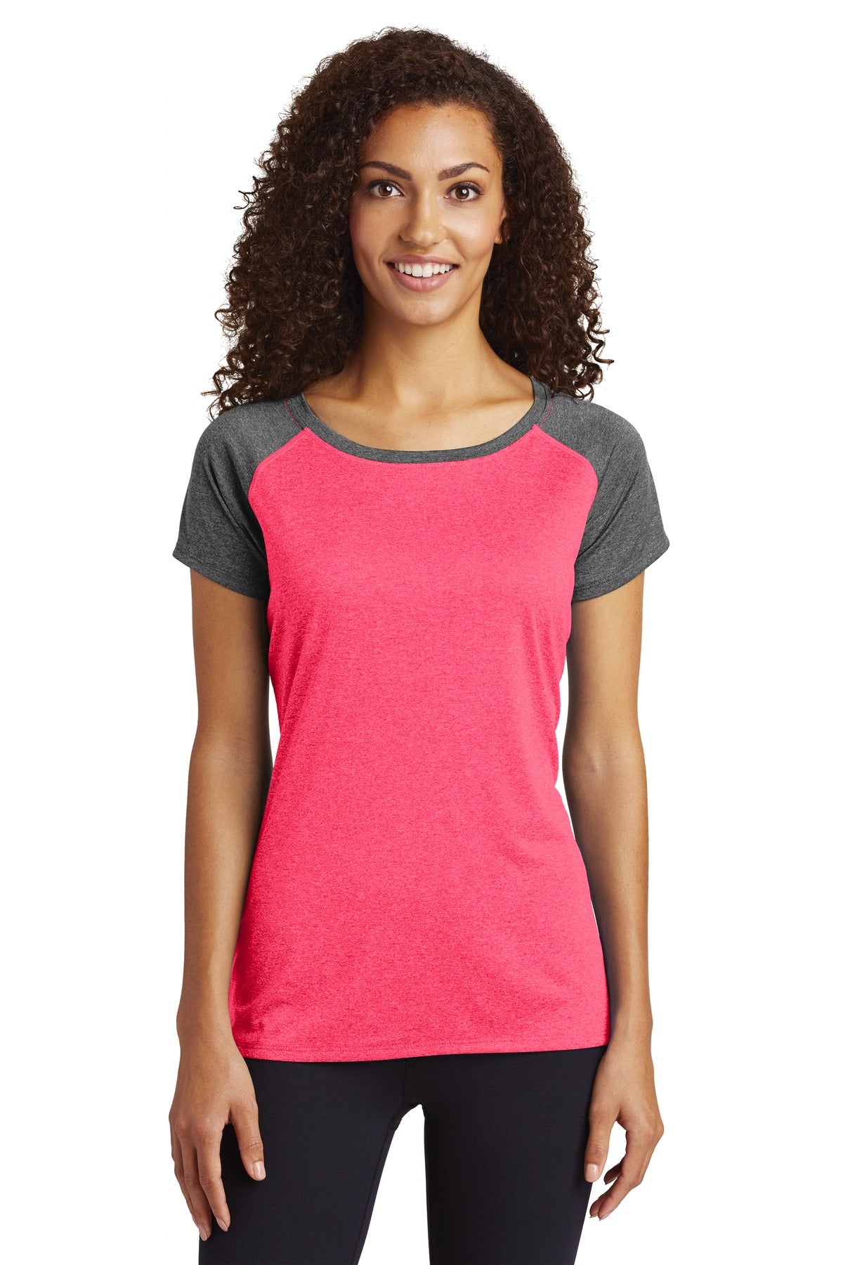 Sport-Tek Ladies Heather-On-Heather Contender ™ Scoop Neck Tee. LST362