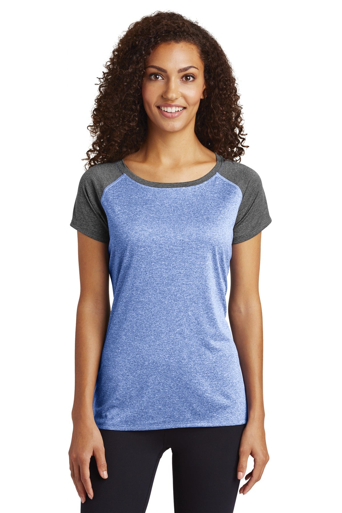 Sport-Tek Ladies Heather-On-Heather Contender ™ Scoop Neck Tee. LST362