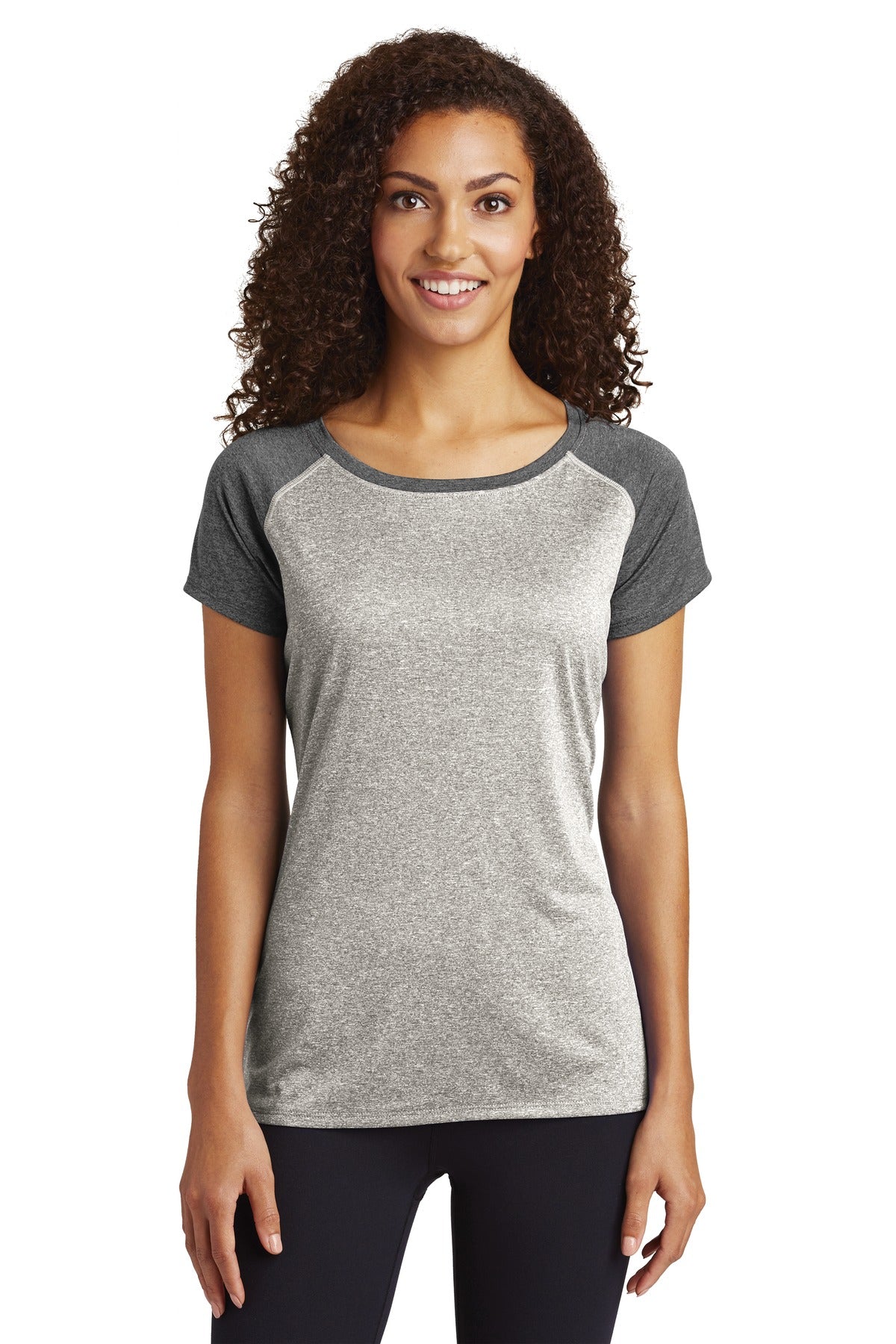 Sport-Tek Ladies Heather-On-Heather Contender ™ Scoop Neck Tee. LST362