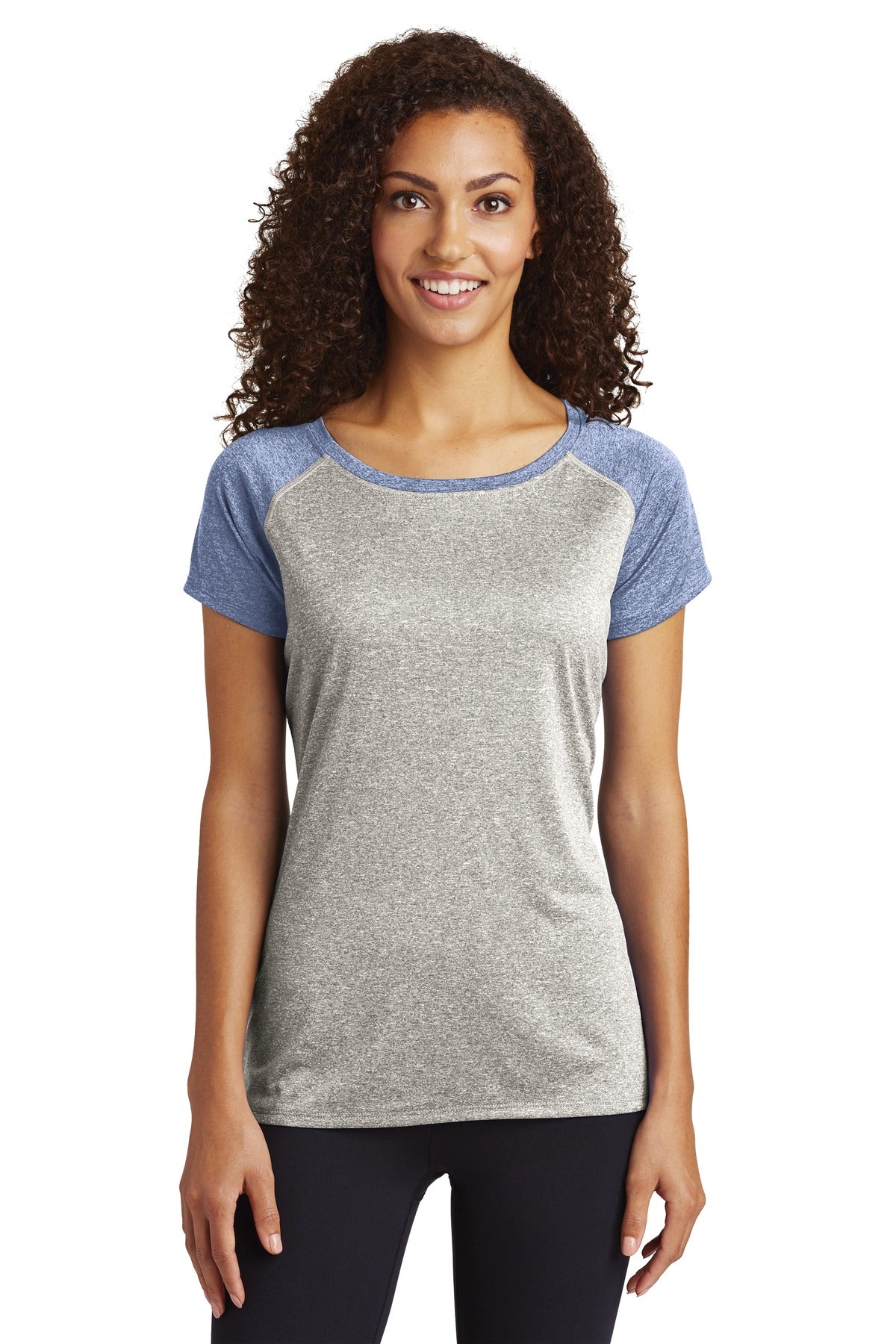 Sport-Tek Ladies Heather-On-Heather Contender ™ Scoop Neck Tee. LST362