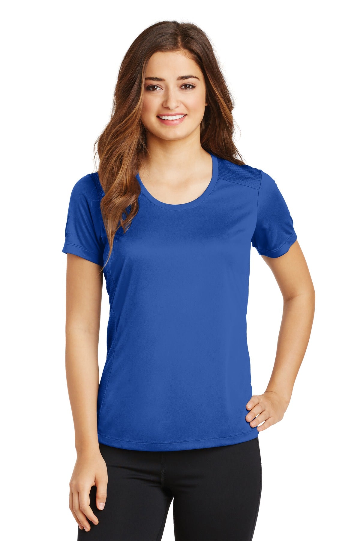 Sport-Tek Ladies PosiCharge Elevate Scoop Neck Tee. LST380