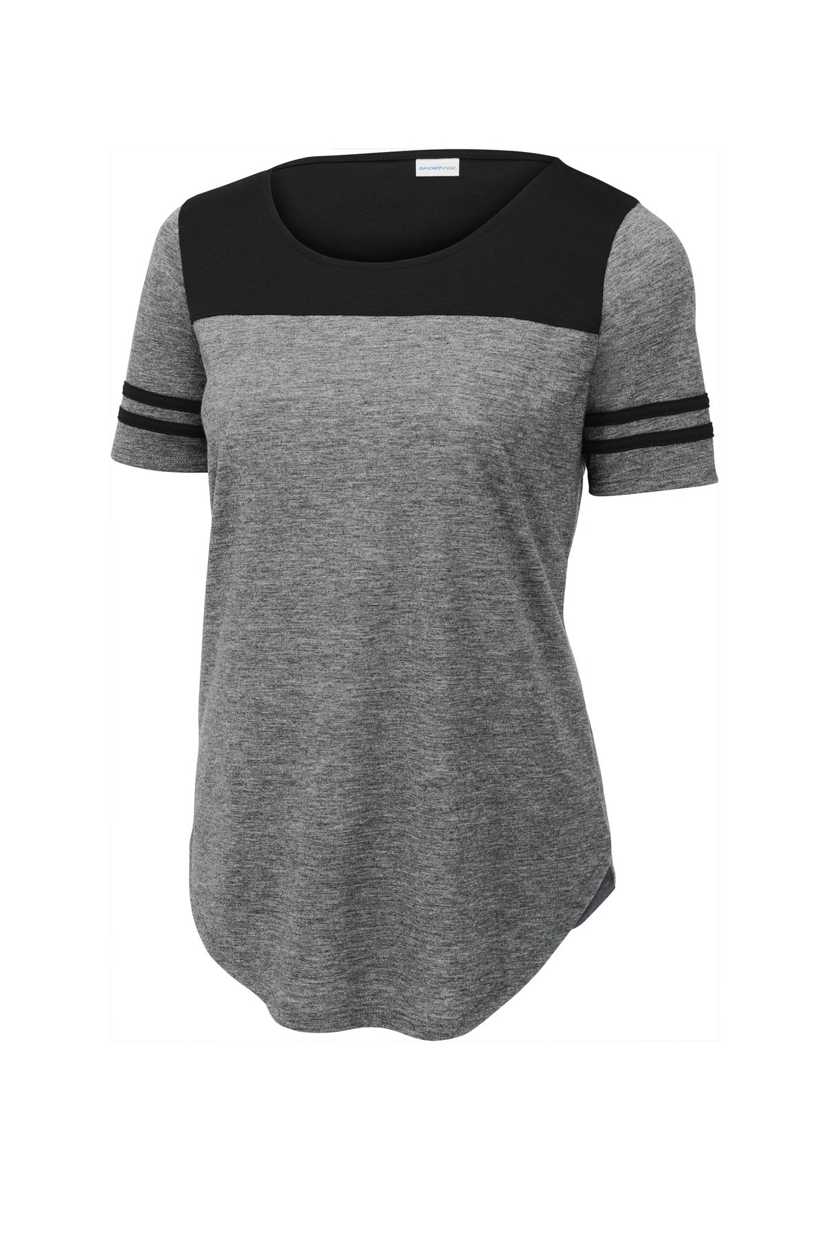 Sport-Tek Ladies PosiCharge Tri-Blend Wicking Fan Tee. LST403