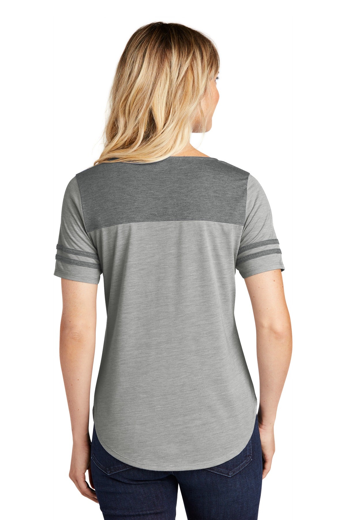 Sport-Tek Ladies PosiCharge Tri-Blend Wicking Fan Tee. LST403