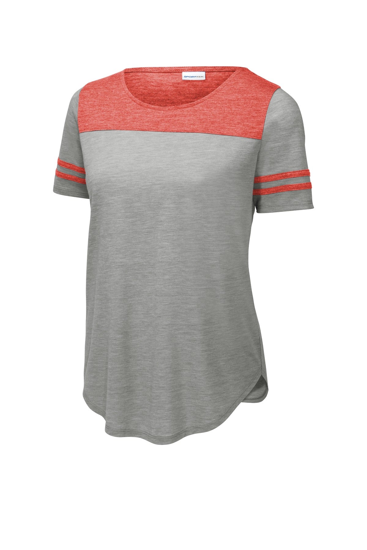 Sport-Tek Ladies PosiCharge Tri-Blend Wicking Fan Tee. LST403