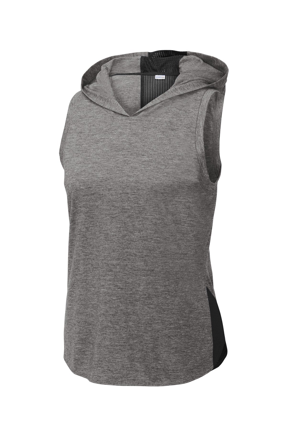 Sport-Tek Ladies PosiCharge Tri-Blend Wicking Draft Hoodie Tank. LST410