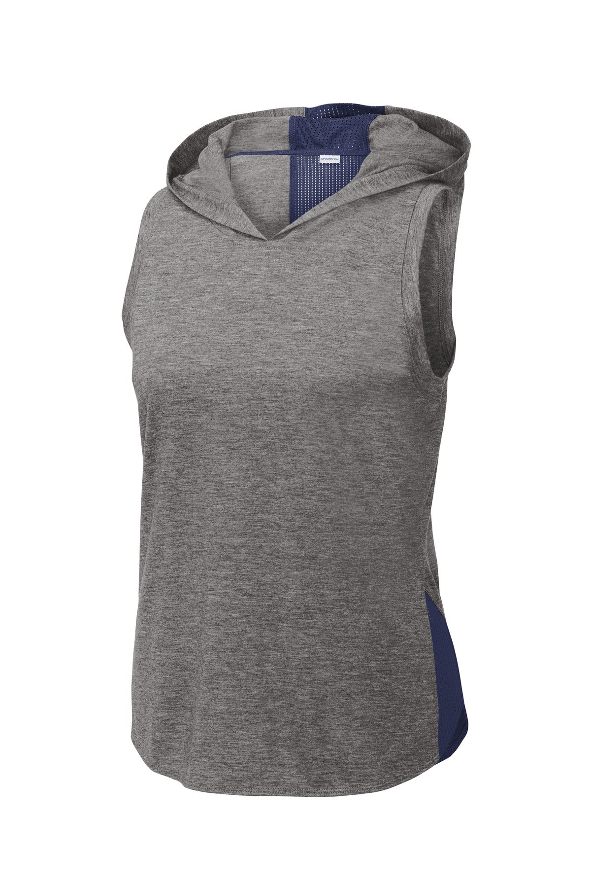 Sport-Tek Ladies PosiCharge Tri-Blend Wicking Draft Hoodie Tank. LST410