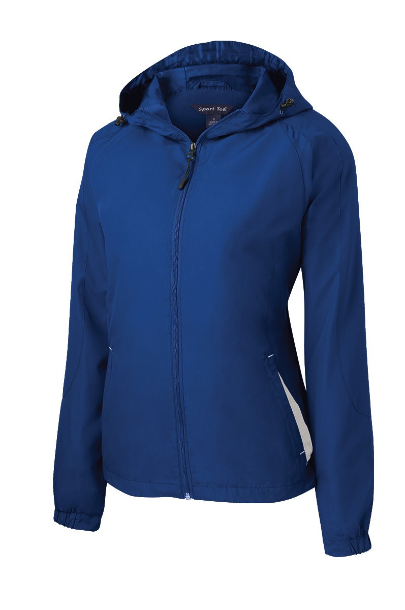 Sport-Tek Ladies Colorblock Hooded Raglan Jacket. LST76