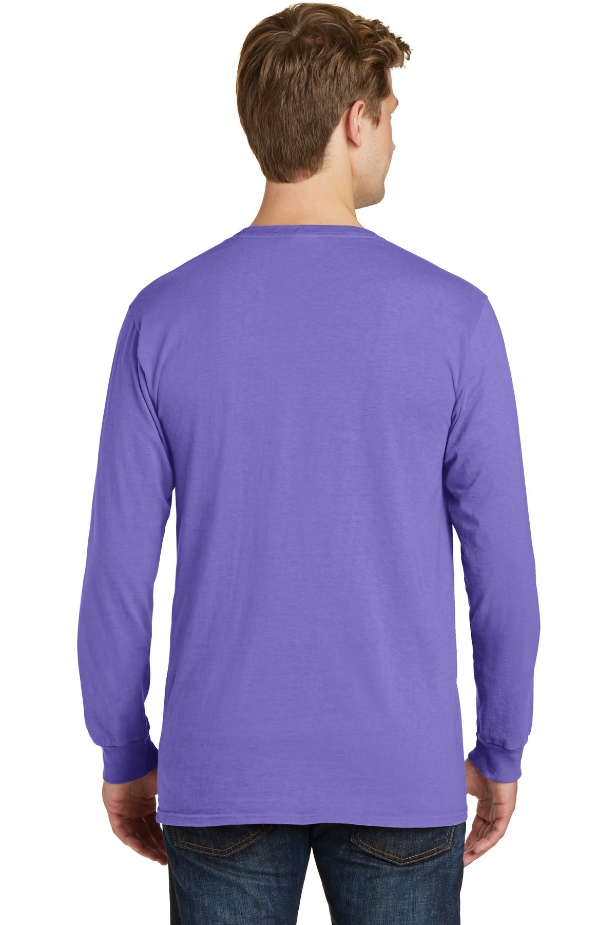Port & Company Beach Wash Garment-Dyed Long Sleeve Pocket Tee PC099LSP