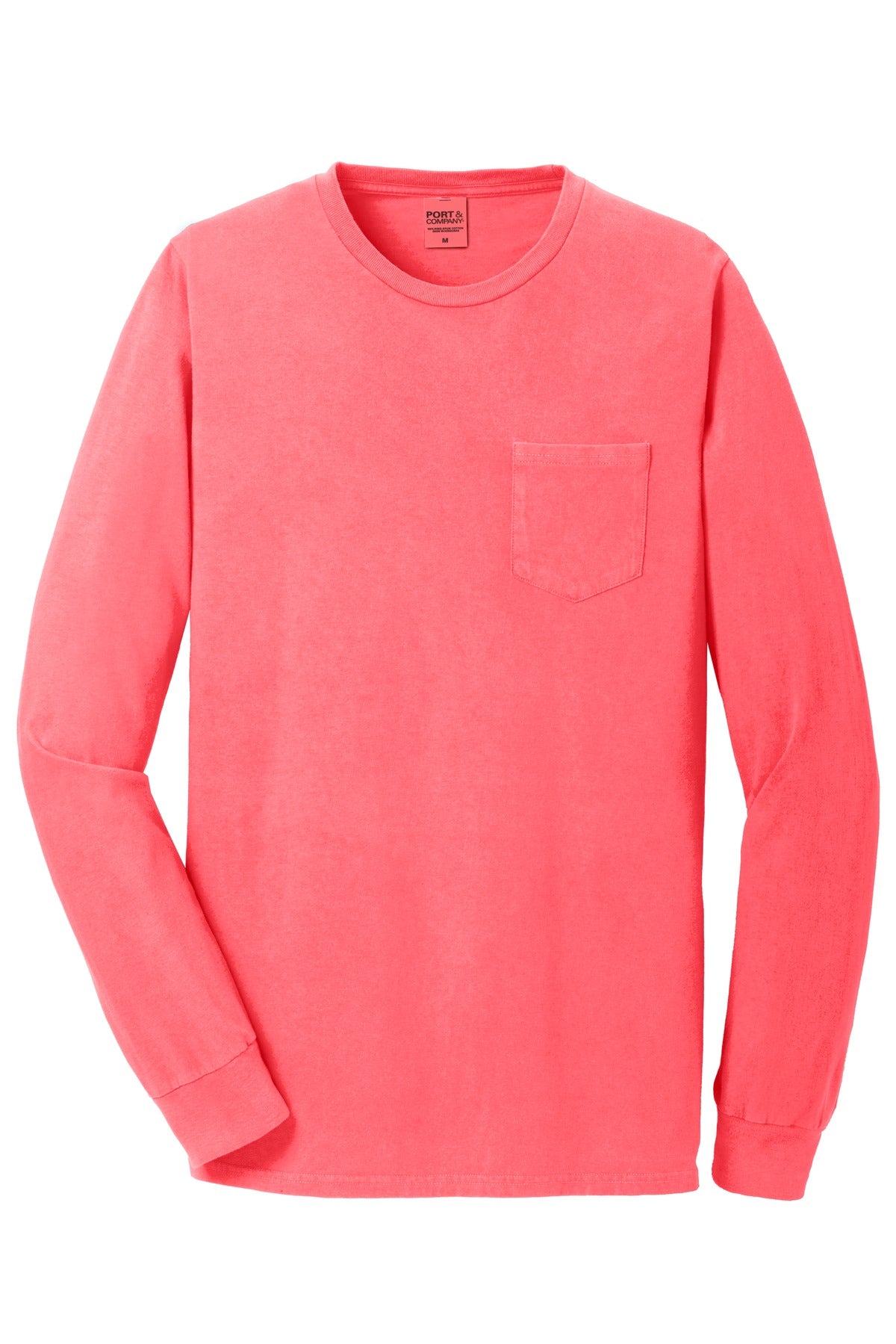 Port & Company Beach Wash Garment-Dyed Long Sleeve Pocket Tee PC099LSP