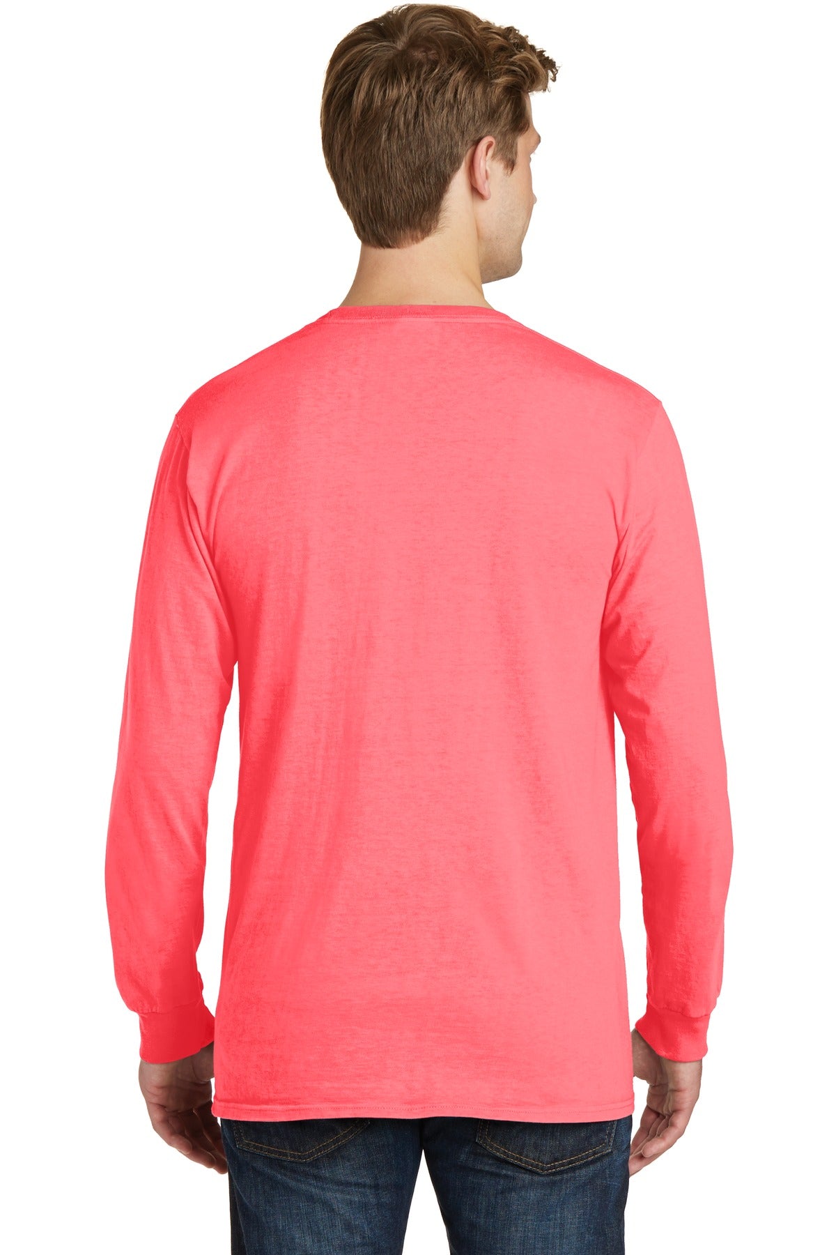 Port & Company Beach Wash Garment-Dyed Long Sleeve Pocket Tee PC099LSP
