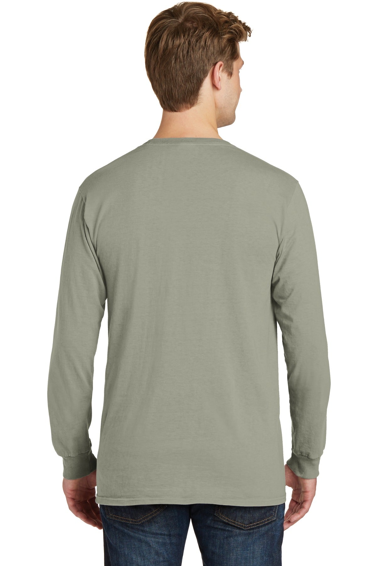 Port & Company Beach Wash Garment-Dyed Long Sleeve Pocket Tee PC099LSP