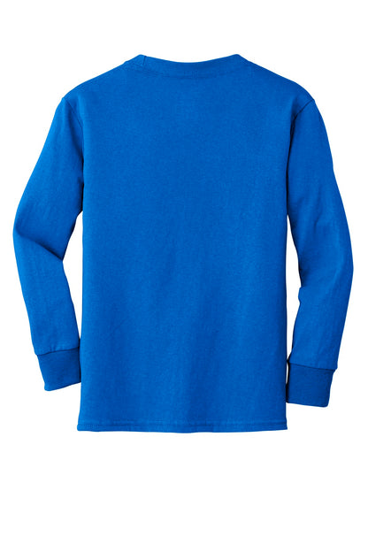 Port & Company Youth Long Sleeve Core Cotton Tee. PC54YLS