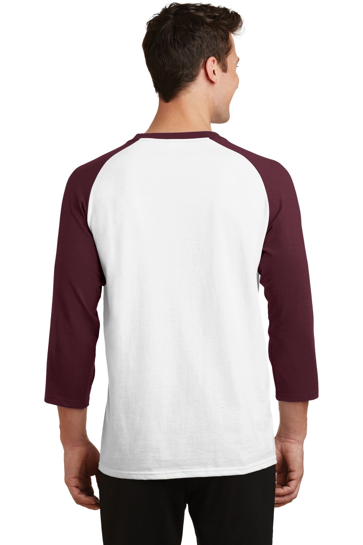 Port & Company Core Blend 3/4-Sleeve Raglan Tee. PC55RS