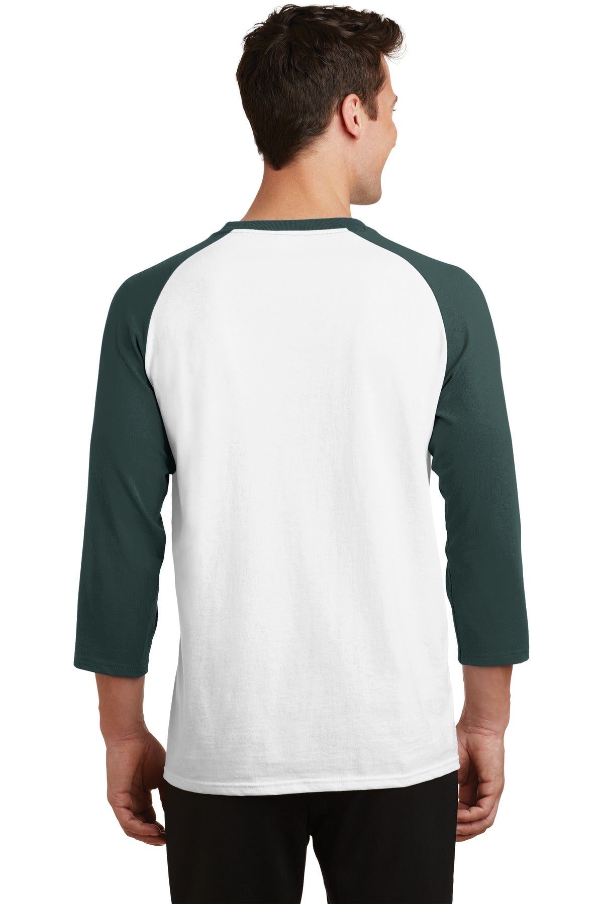 Port & Company Core Blend 3/4-Sleeve Raglan Tee. PC55RS