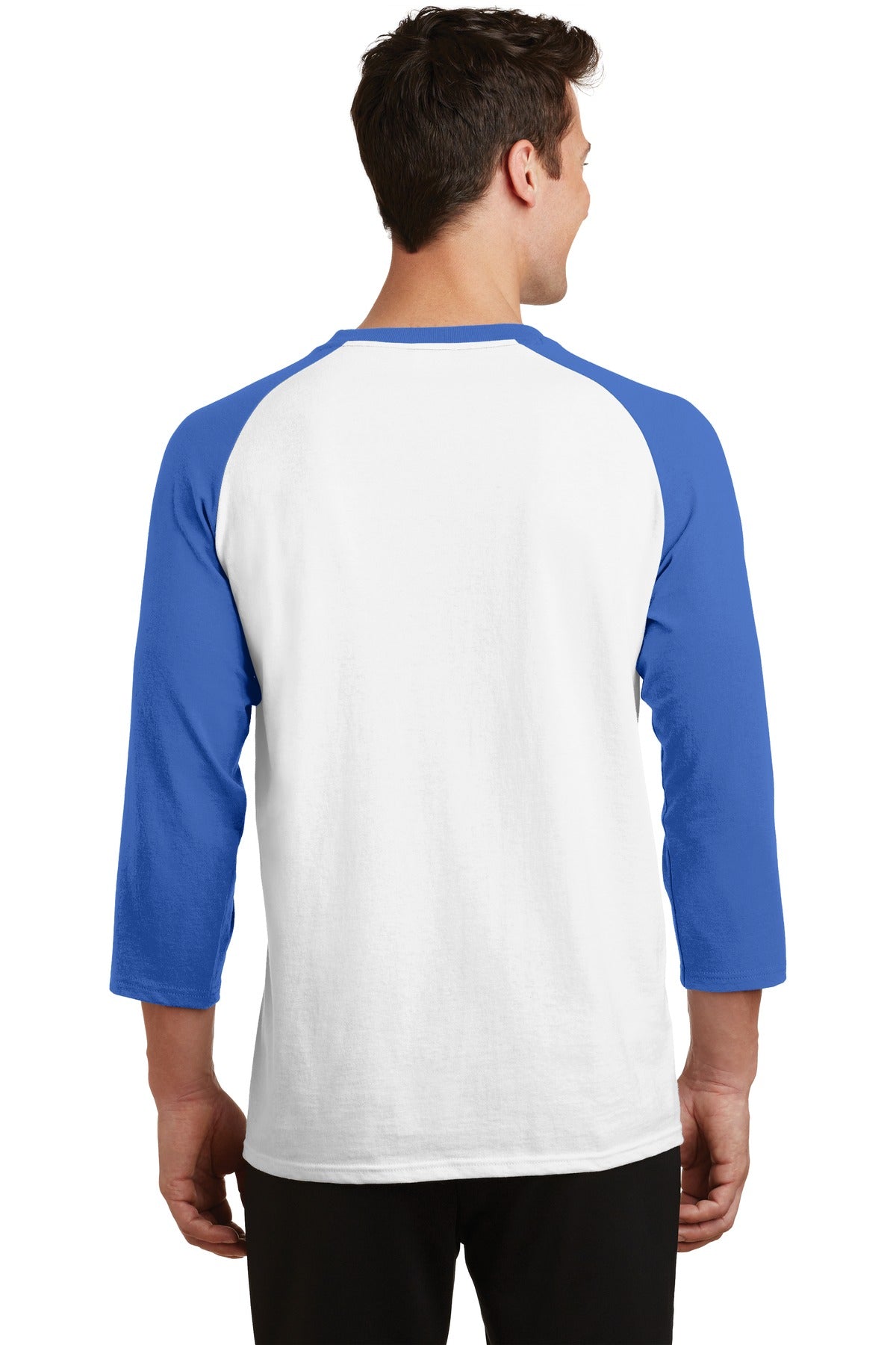 Port & Company Core Blend 3/4-Sleeve Raglan Tee. PC55RS