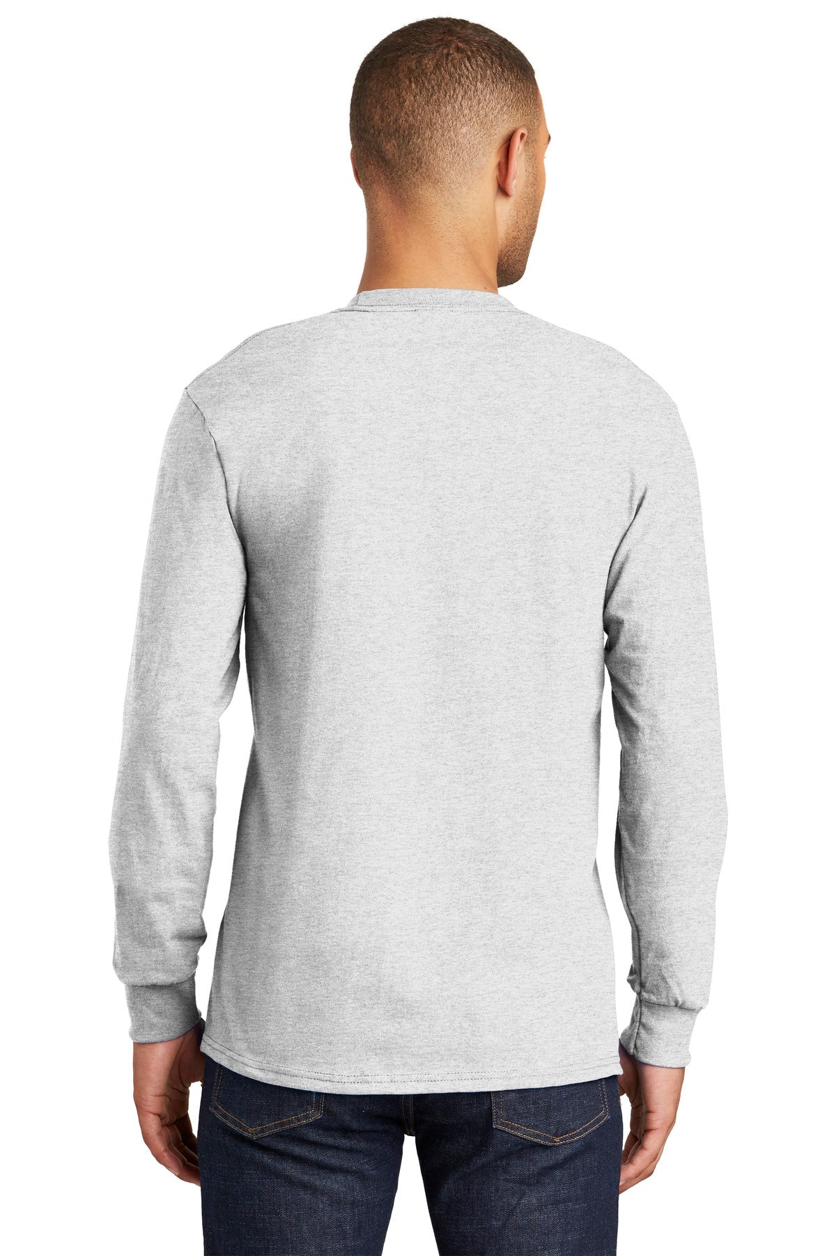 Port & Company Tall Long Sleeve Essential Pocket Tee. PC61LSPT
