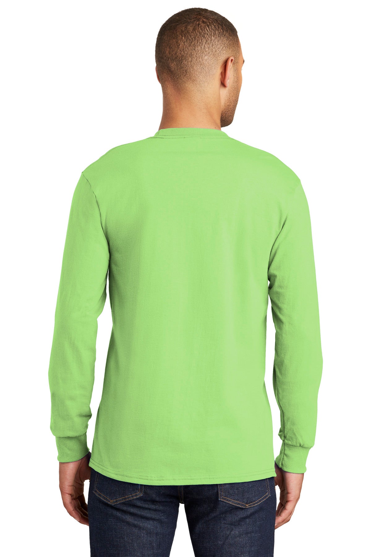 Port & Company Tall Long Sleeve Essential Pocket Tee. PC61LSPT