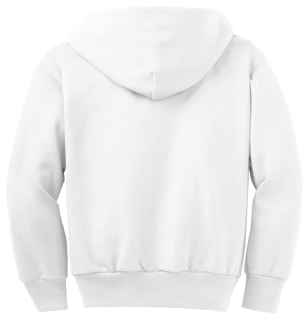 Port & Company - Youth Core Fleece Full-Zip Hooded Sweatshirt. PC90YZH