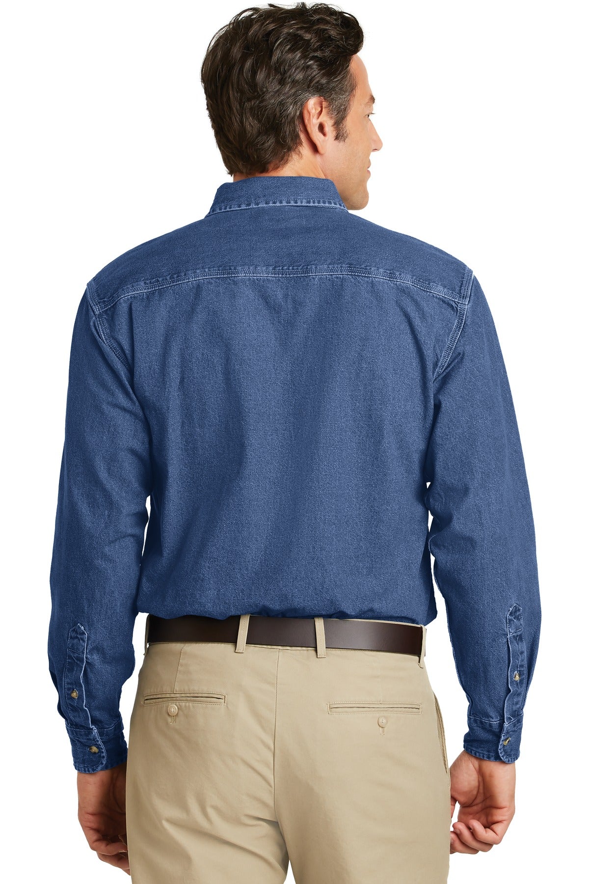 Port Authority Heavyweight Denim Shirt. S100