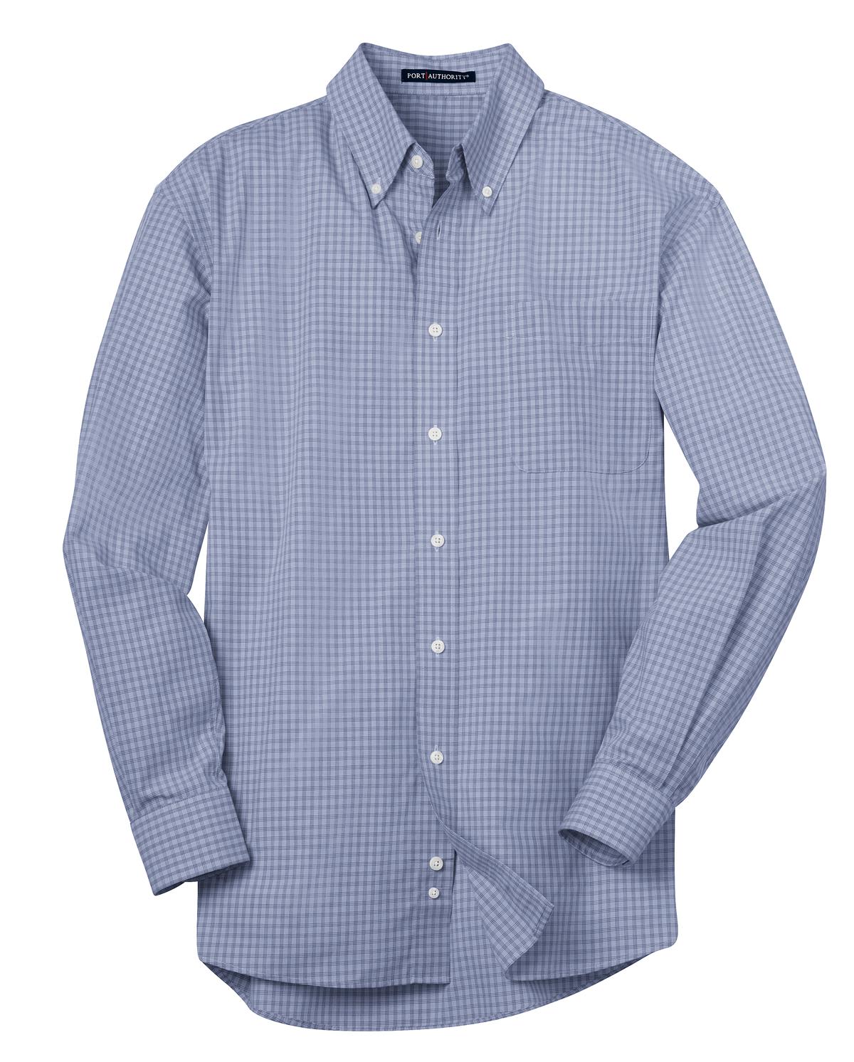 Port Authority Plaid Pattern Easy Care Shirt. S639