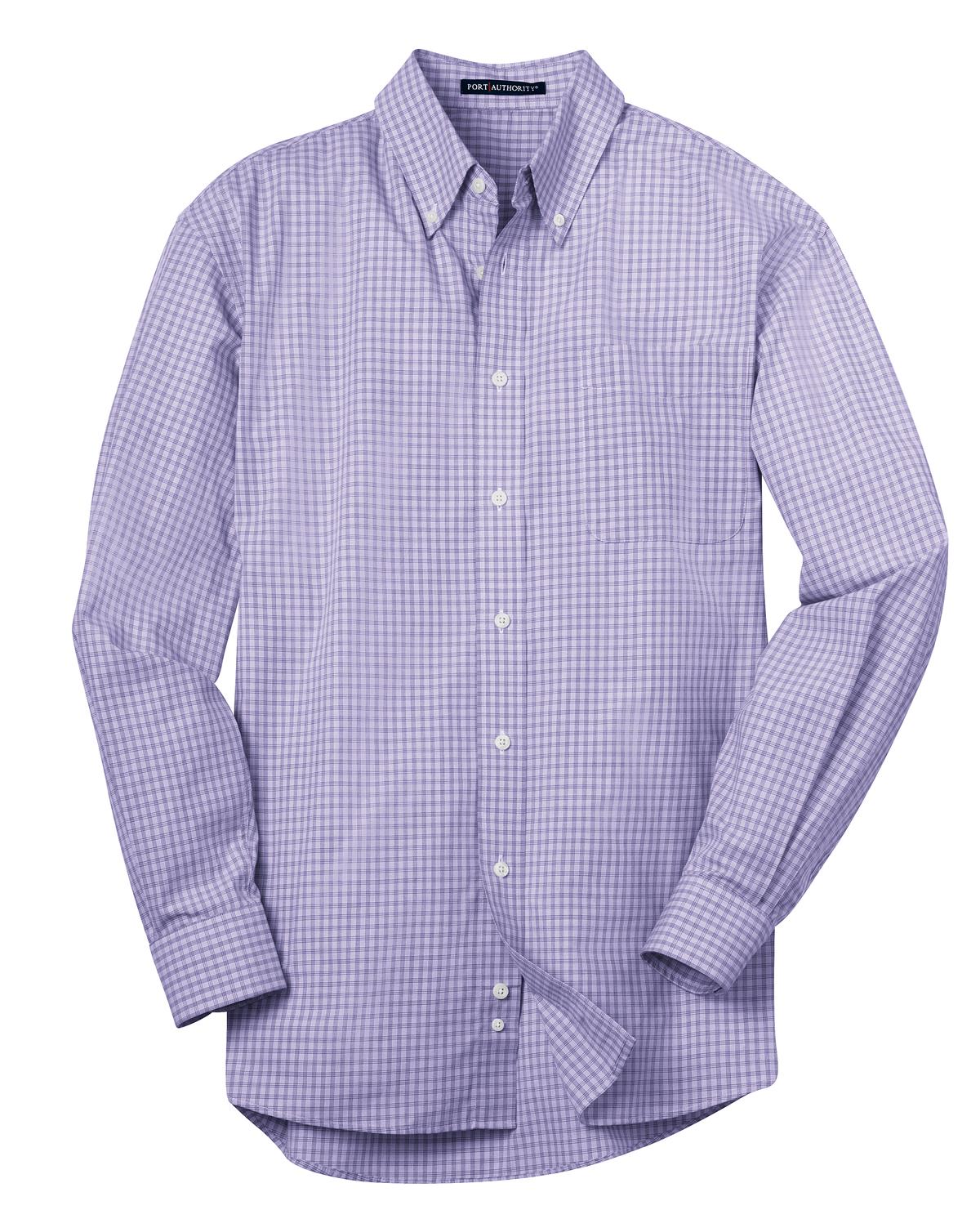 Port Authority Plaid Pattern Easy Care Shirt. S639