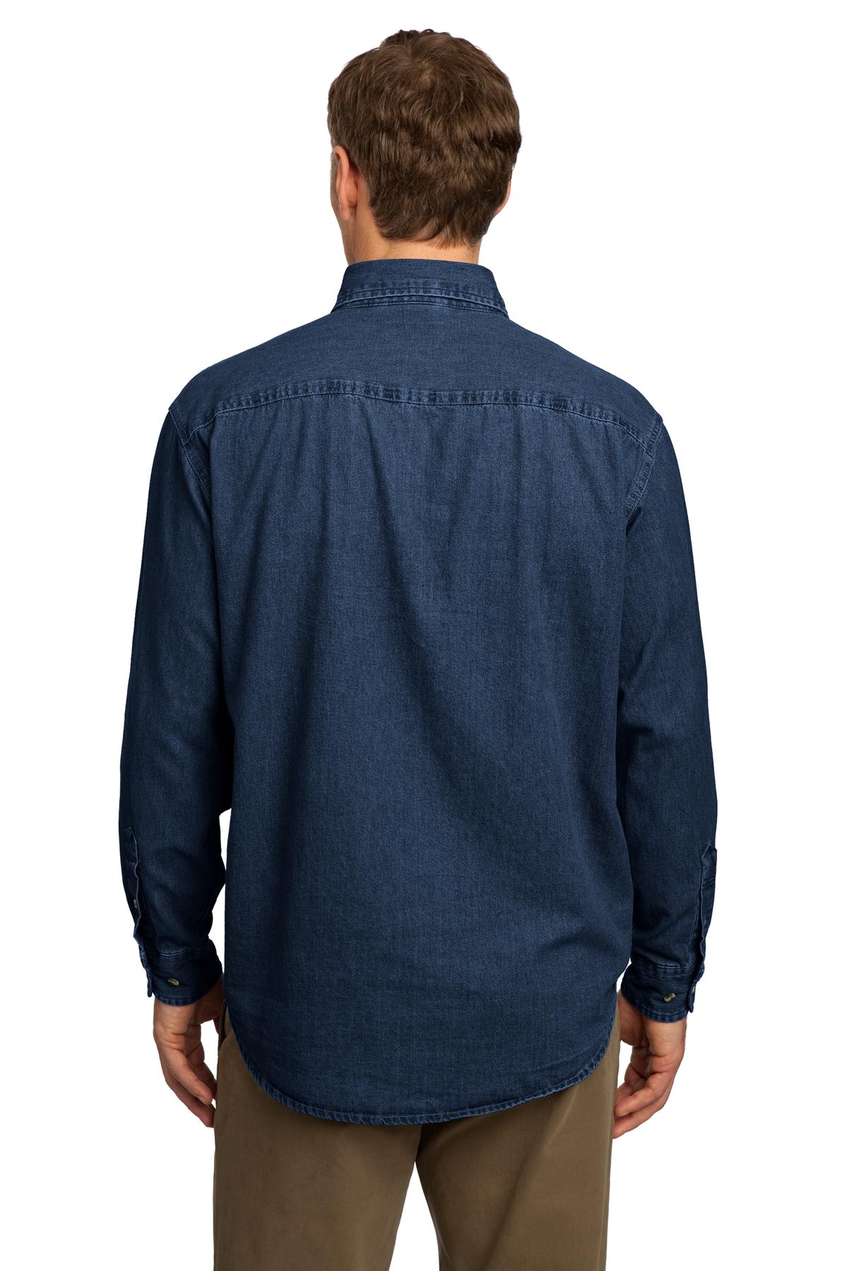 Port & Company - Long Sleeve Value Denim Shirt. SP10