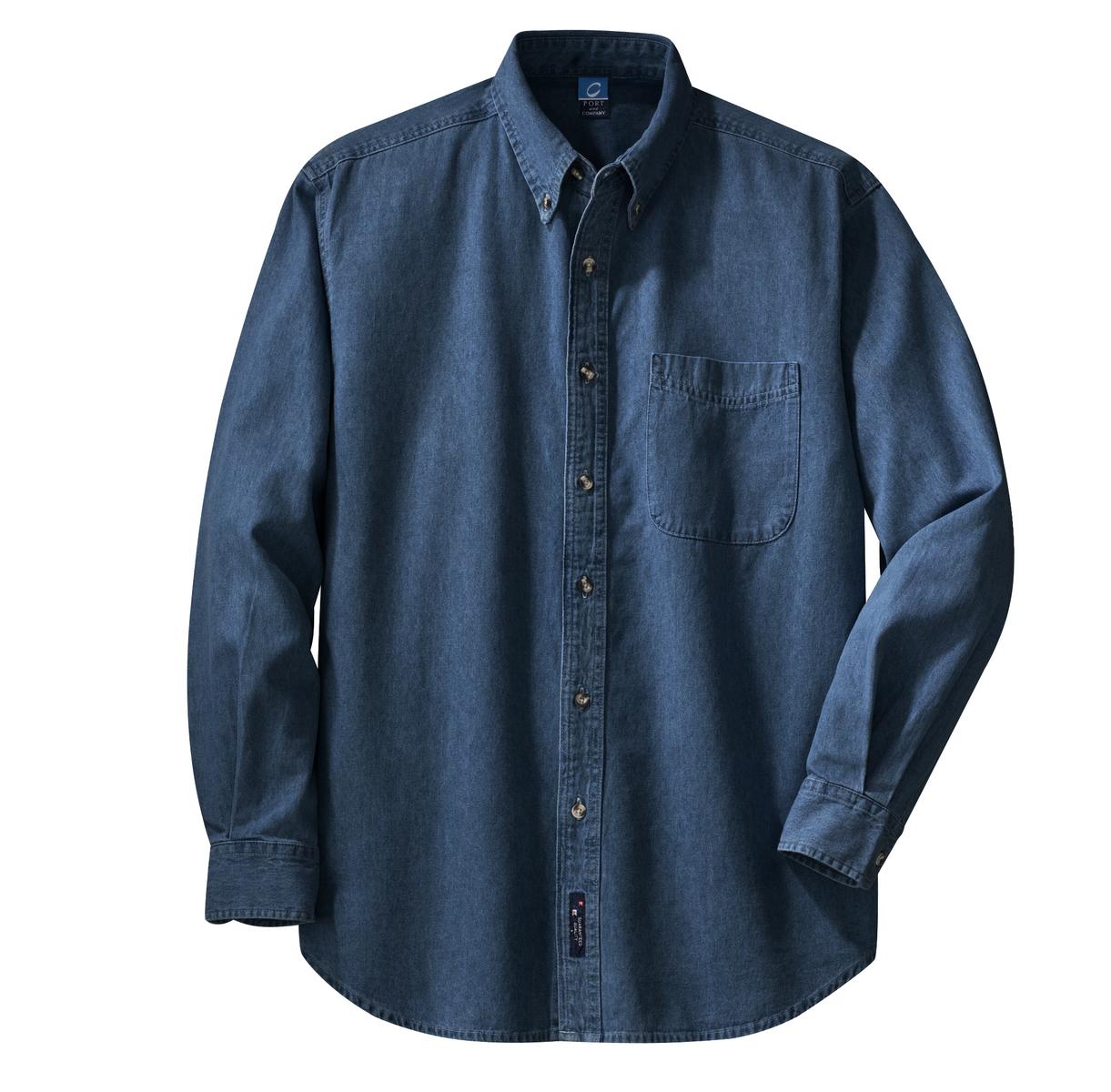 Port & Company - Long Sleeve Value Denim Shirt. SP10