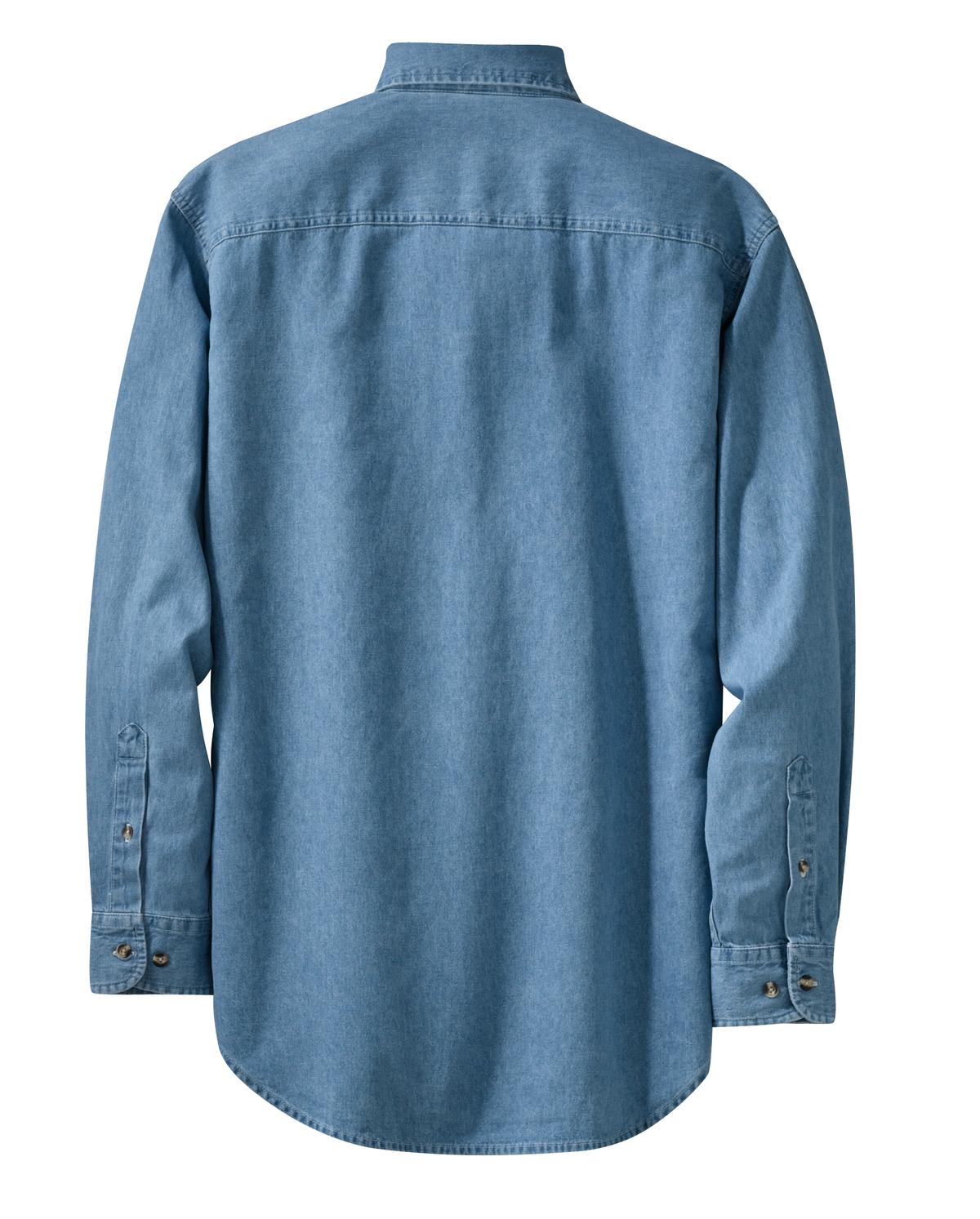 Port & Company - Long Sleeve Value Denim Shirt. SP10