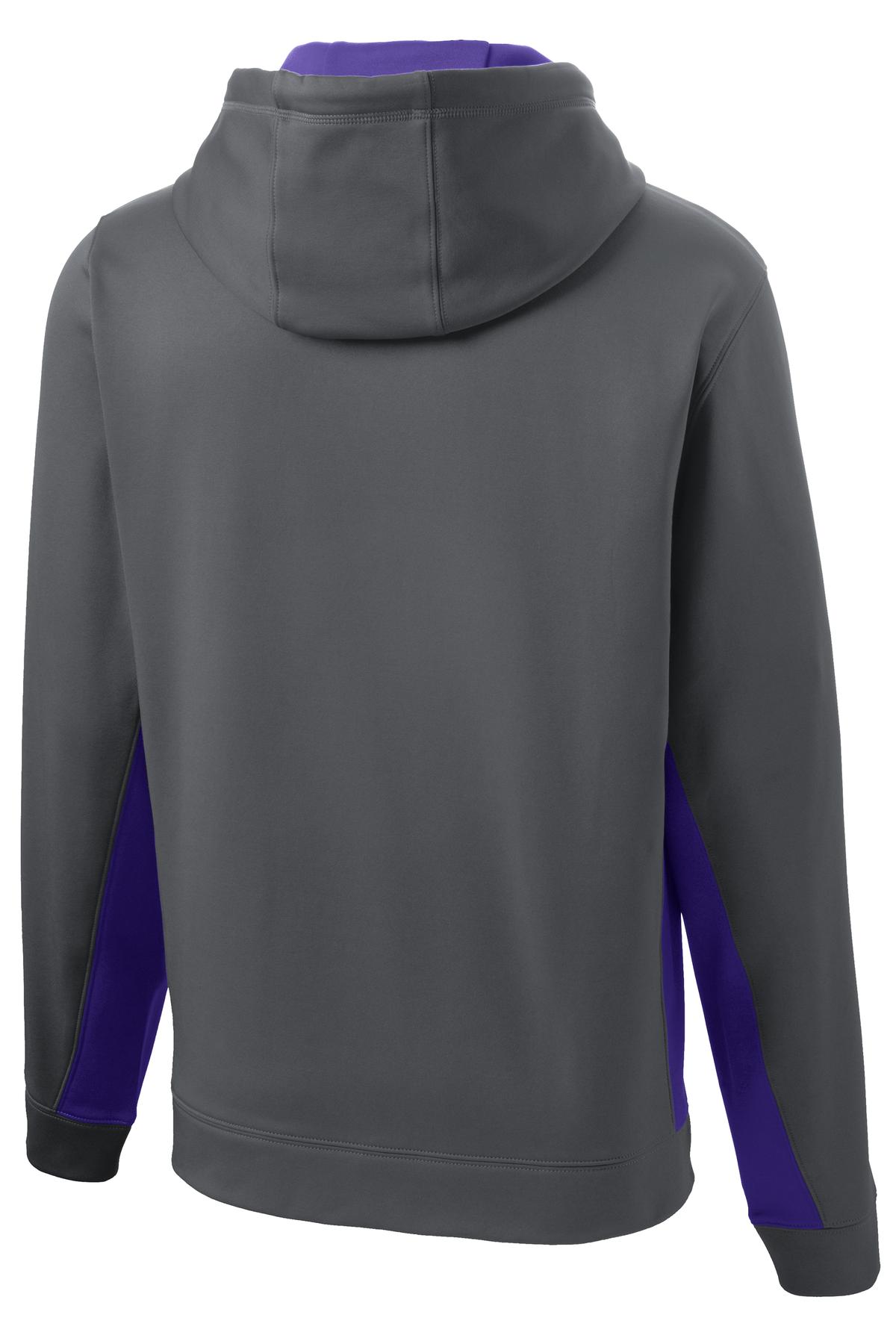 Sport-Tek Sport-Wick Fleece Colorblock Hooded Pullover. ST235