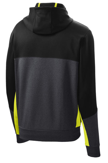 Sport-Tek Tech Fleece Colorblock Full-Zip Hooded Jacket. ST245