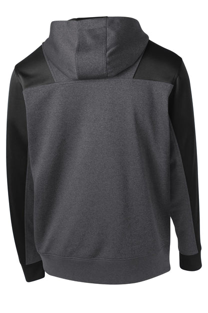 Sport-Tek Tech Fleece Colorblock 1/4-Zip Hooded Sweatshirt. ST249