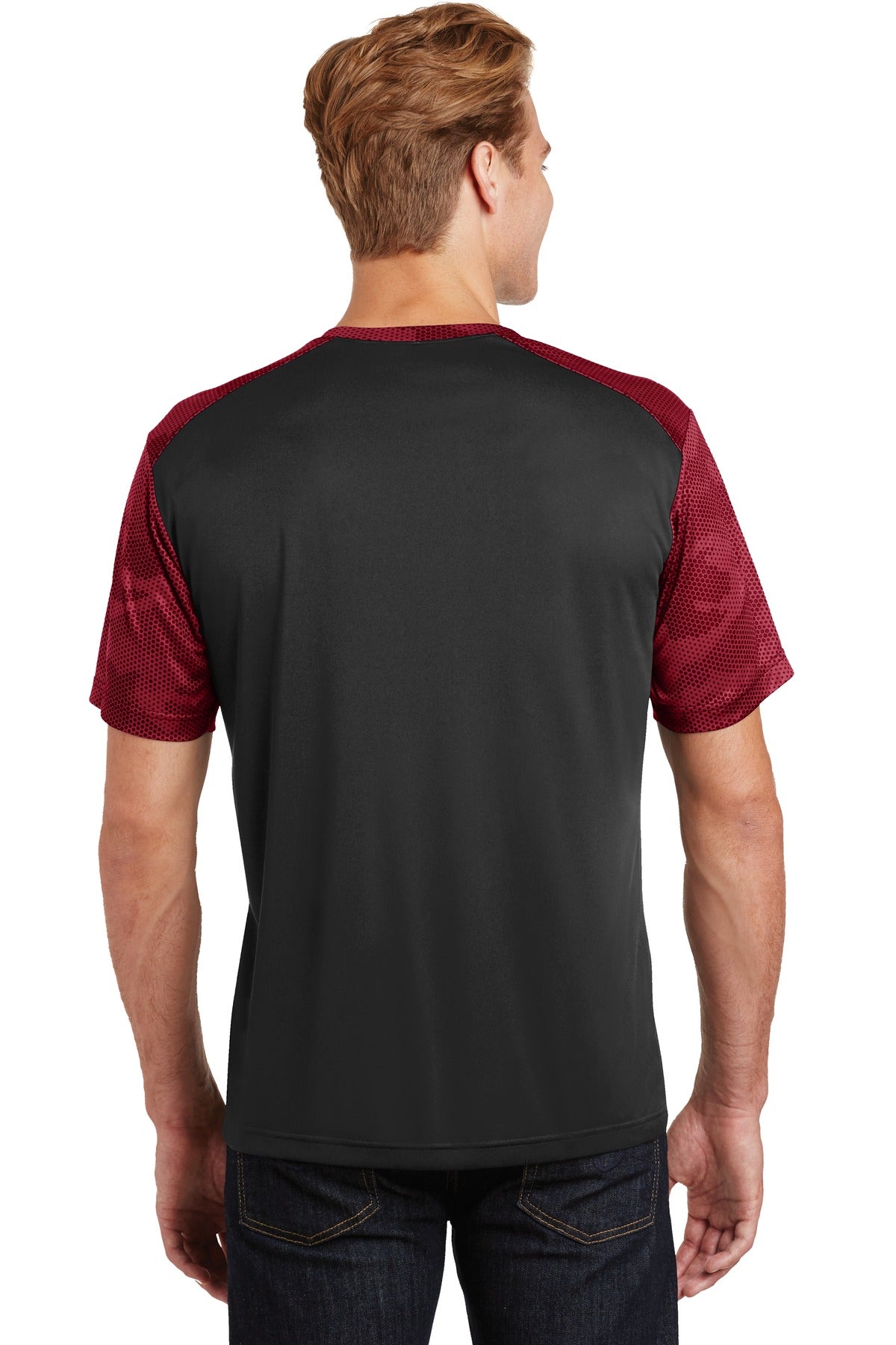 Sport-Tek CamoHex Colorblock Tee. ST371