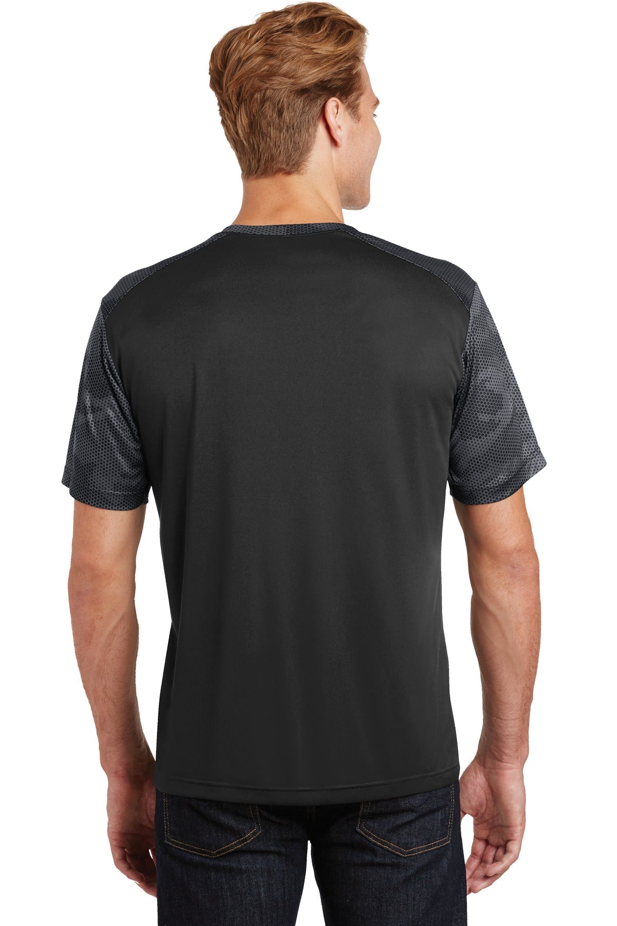 Sport-Tek CamoHex Colorblock Tee. ST371