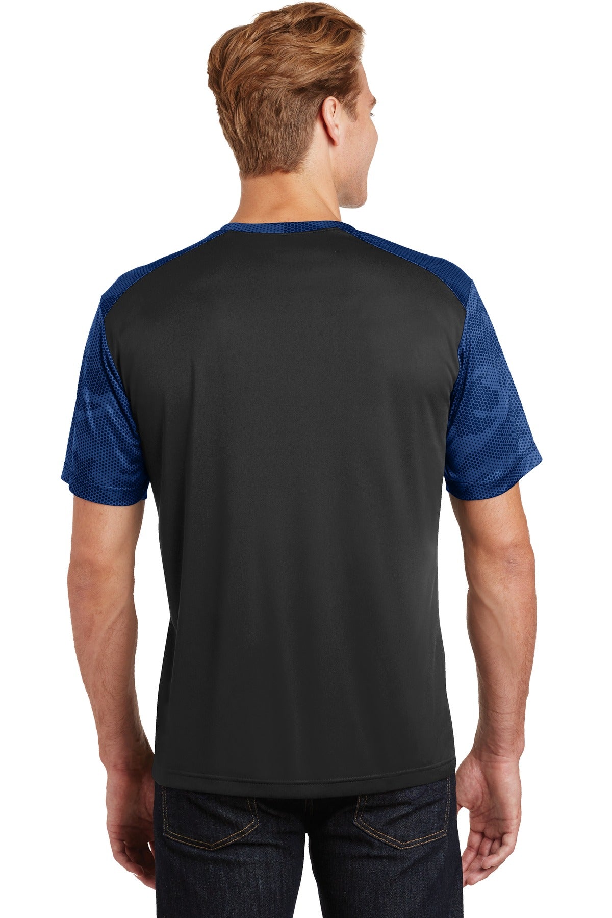 Sport-Tek CamoHex Colorblock Tee. ST371