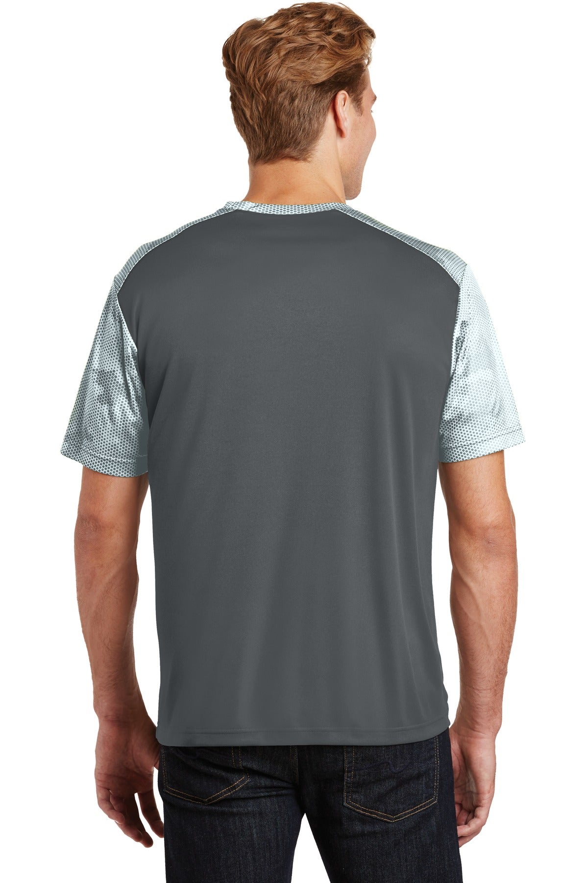 Sport-Tek CamoHex Colorblock Tee. ST371