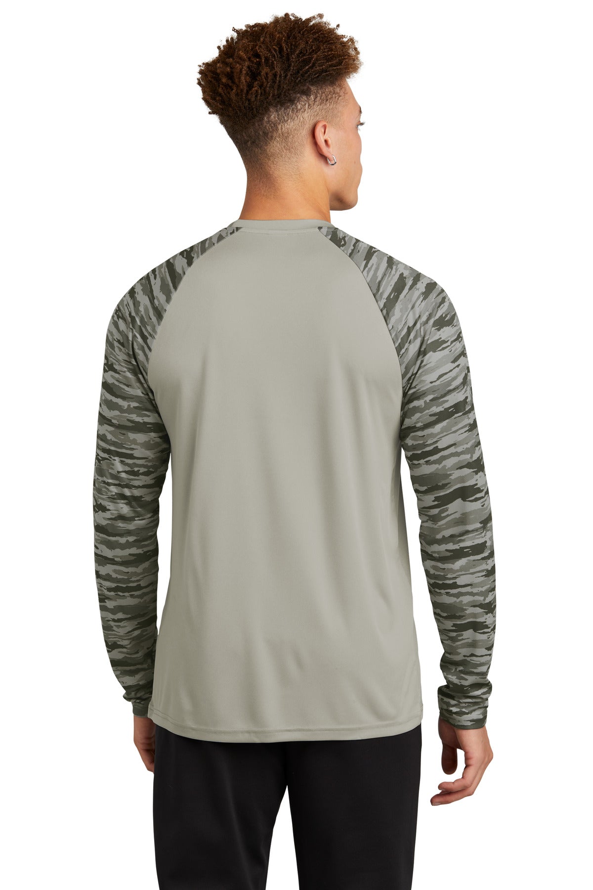 Sport-Tek Drift Camo Colorblock Long Sleeve Tee ST376LS