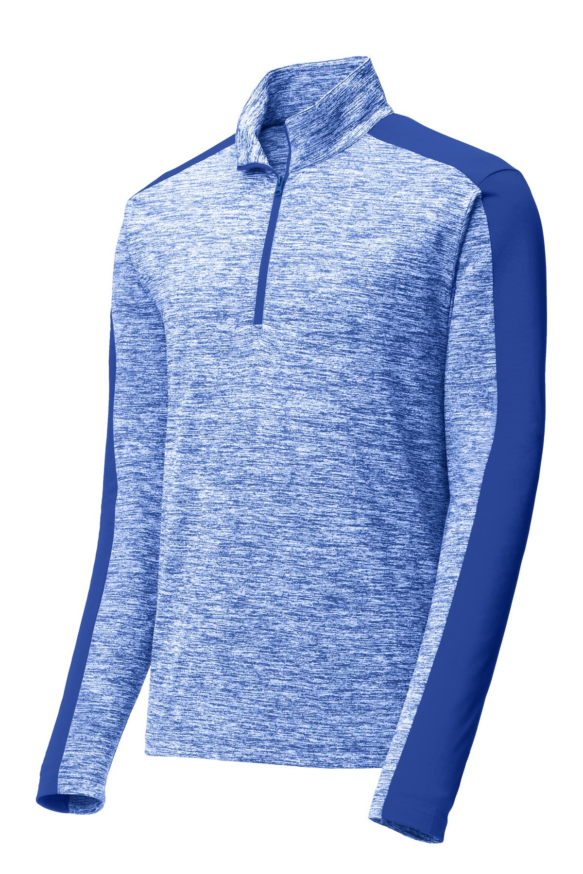 Sport-Tek PosiCharge Electric Heather Colorblock 1/4-Zip Pullover. ST397