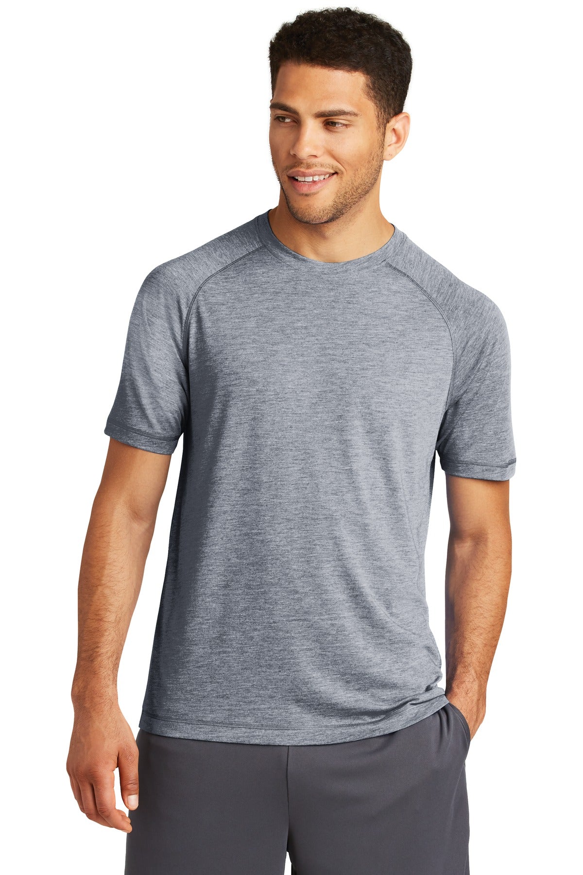 Sport-Tek PosiCharge Tri-Blend Wicking Raglan Tee. ST400