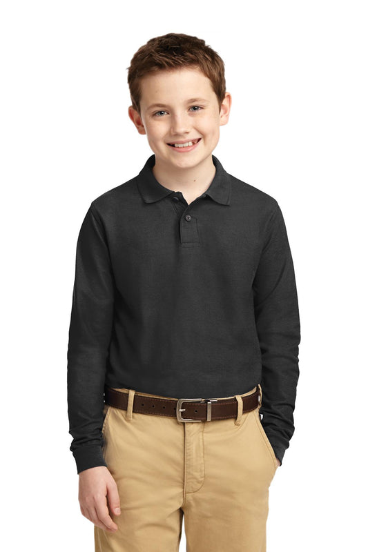 Port Authority Youth Long Sleeve Silk Touch™ Polo. Y500LS