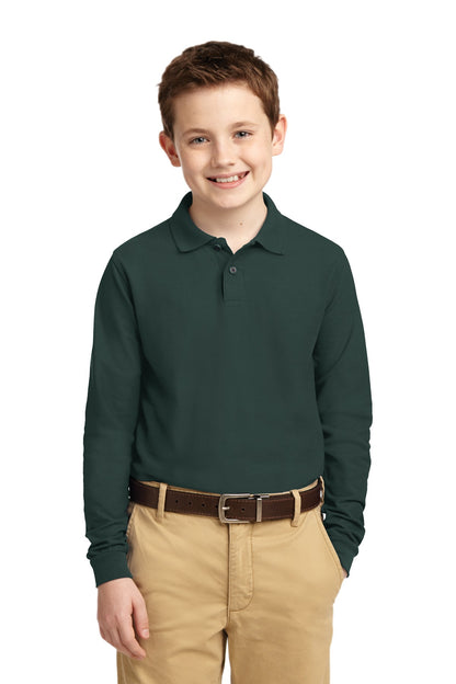 Port Authority Youth Long Sleeve Silk Touch™ Polo. Y500LS