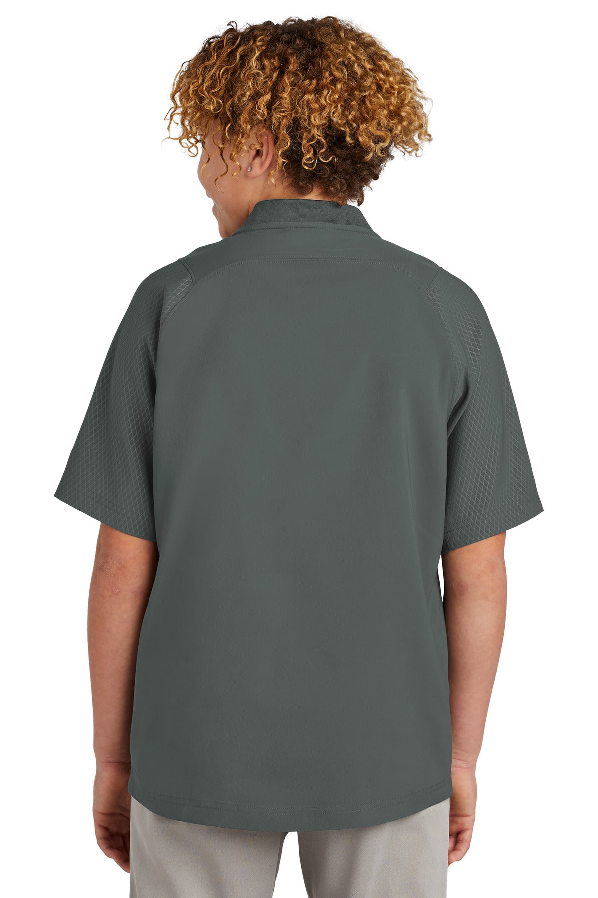 New Era Youth Cage Short Sleeve 1/4-Zip Jacket. YNEA600