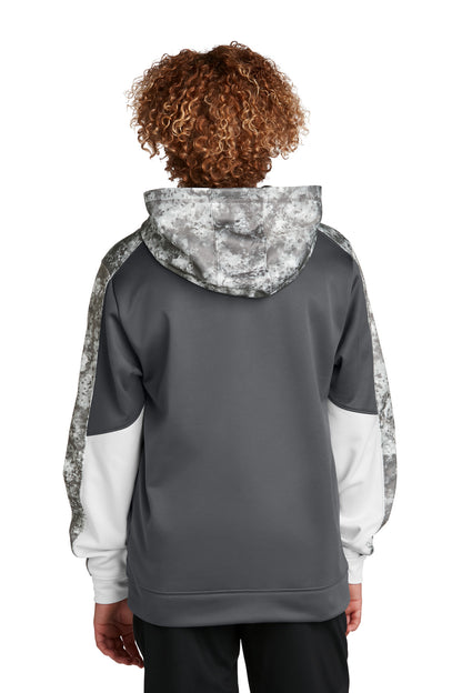 Sport-Tek Youth Sport-Wick Mineral Freeze Fleece Colorblock Hooded Pullover. YST231