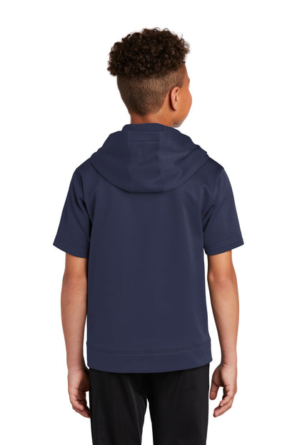 Sport-Tek Youth Sport-Wick Fleece Short Sleeve Hooded Pullover. YST251