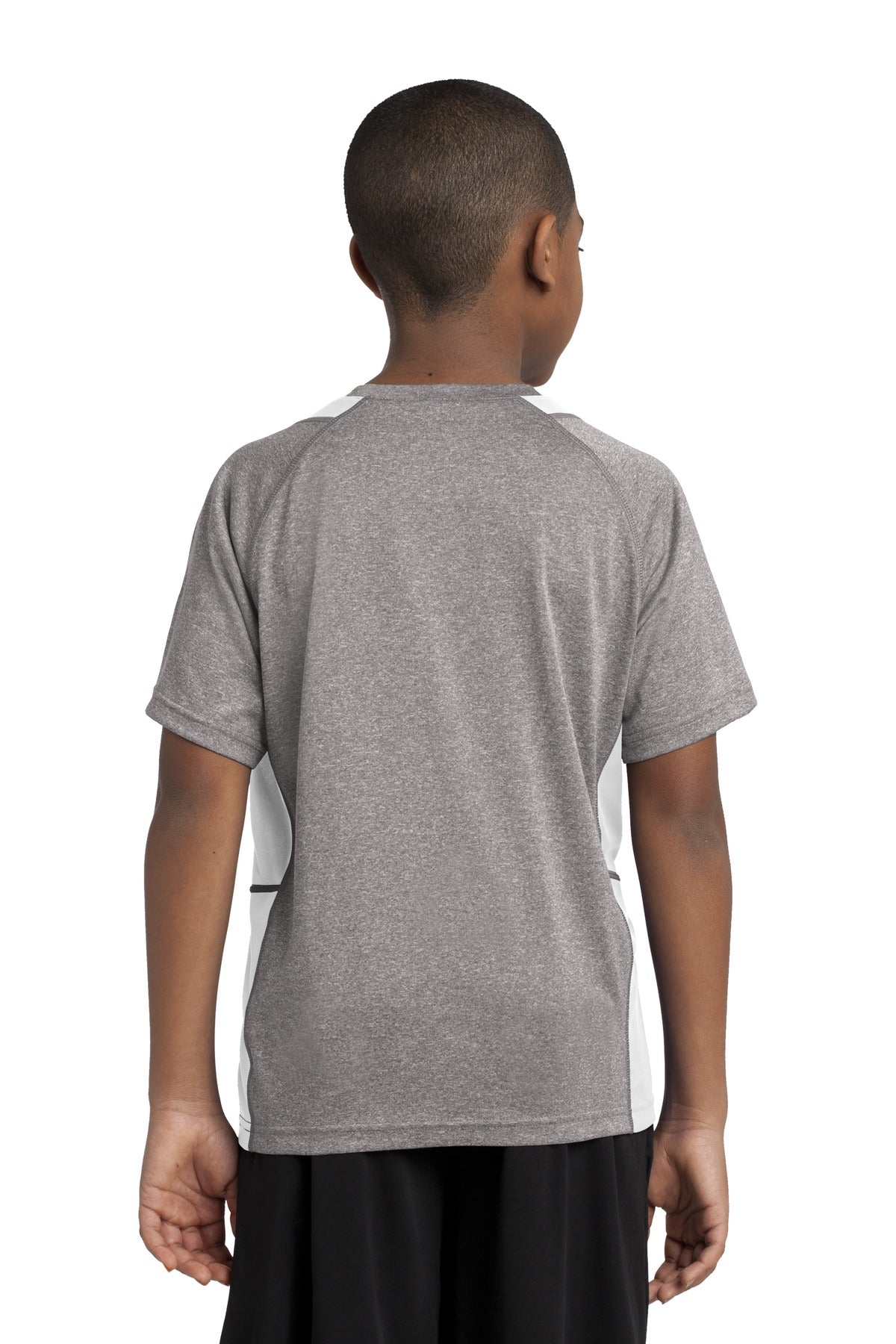 Sport-Tek Youth Heather Colorblock Contender™ Tee. YST361